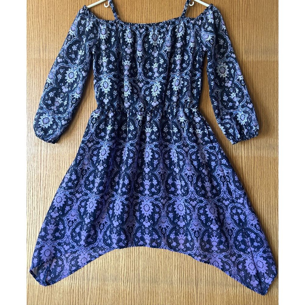Girls The Children's Place Adjustable Straps Purple Pink Blue Dress - Size 10/12